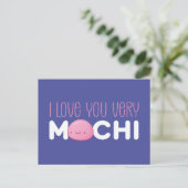 Ik hou van je zeer Mochi Cute Funny Valentijnsdag Briefkaart (Staand voorkant)