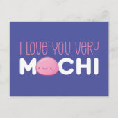 Ik hou van je zeer Mochi Cute Funny Valentijnsdag Briefkaart (Voorkant)
