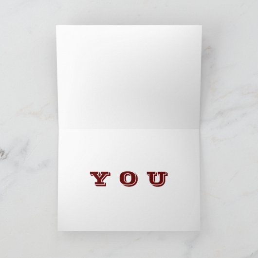 *****IK HOU VAN JE****** ZEG HET IN BLADEREN VOOR  FEESTDAGEN KAART (Binnen)