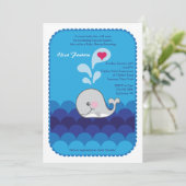 Ik hou van je, zei de uitnodiging voor de walvis (Staand voorkant)