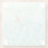 Ik hou van je zeilboot glazen onderzetter (Achterkant)