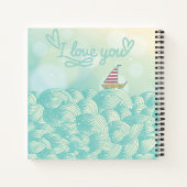 Ik hou van je zeilboot notitieboek (Achterkant)