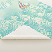 Ik hou van je zeilboot sherpa deken (3/4)