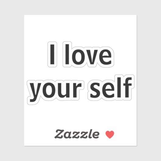Ik hou van je zelf sticker (Vel)