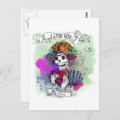 Ik hou van je zelfs als ik sterf... briefkaart (Voorkant / Achterkant)