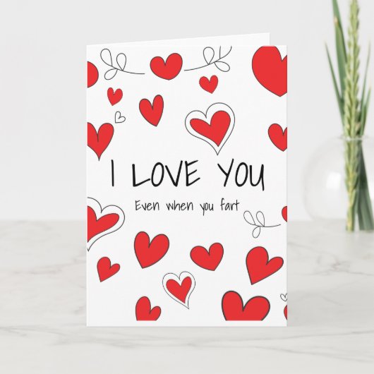 Ik hou van je zelfs als je flat feestdagen kaart (Voorkant)