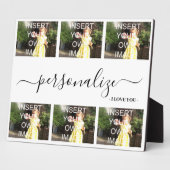 Ik hou van je Zes Aangepaste cadeauplaquette foto' Fotoplaat (Zijkant)