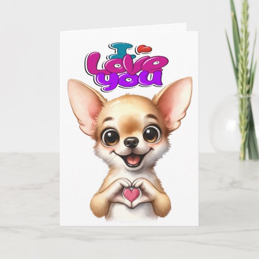 IK HOU VAN JE - Zie Binnen . Kaart (Voorkant)
