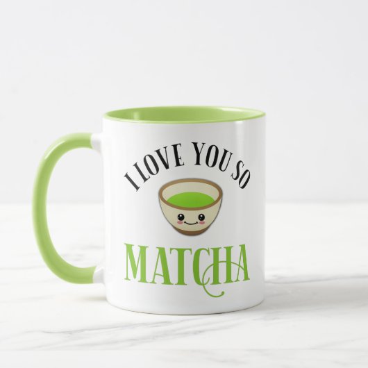 Ik hou van je zo Matcha Mok (Links)