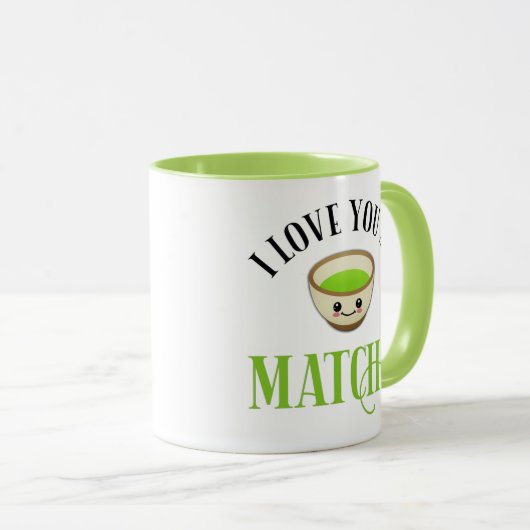 Ik hou van je zo Matcha Mok (Voorkant rechts)