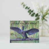 Ik hou van je zo veel - aalscholver briefkaart (Staand voorkant)