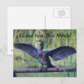 Ik hou van je zo veel - aalscholver briefkaart (Voorkant / Achterkant)