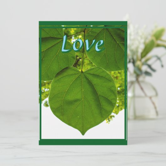 Ik hou van je zoals de bomen van de zon houden bedankkaart (Staand voorkant)