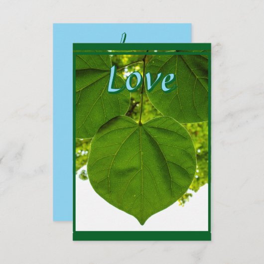 Ik hou van je zoals de bomen van de zon houden bedankkaart (Voorkant / Achterkant)