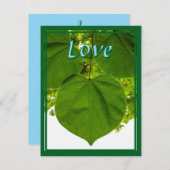 Ik hou van je zoals de bomen van de zon houden feestdagenkaart (Voorkant / Achterkant)