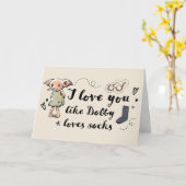 Ik hou van je zoals Dobby van sokken houdt Kaart (Gele Bloem)