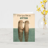 Ik hou van je zoals geen otter kaart (Gele Bloem)