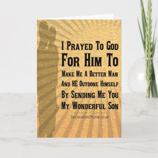 Ik hou van je zoon kaart (Voorkant)