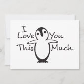 Ik hou van je zoveel pinguïn feestdagenkaart (Voorkant)