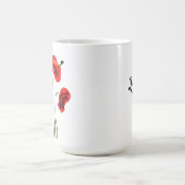 Ik hou van je zus | Waterverf rode papaver Magische Mok (Midden)