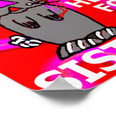 Ik hou van je zuster Roze Borstkanker Poster (Hoek)