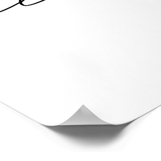 Ik hou van je | zwart wit | Minimale kunst Poster (Hoek)