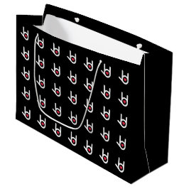 Ik hou van je, zwarte geschenkzak groot cadeauzakje