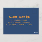 Ik hou van Jeans  Mode Design met Seam Hear Briefkaart (Achterkant)