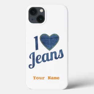 Ik hou van Jeans Mode Design met Seam Hear Case-Mate iPhone Case