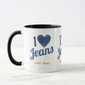 Ik hou van Jeans  Mode Design met Seam Hear Mok (Links)