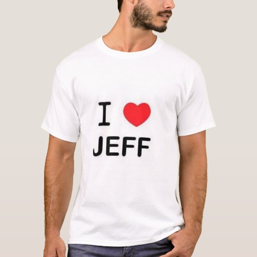 Ik hou van Jeff T-shirt (Voorkant)