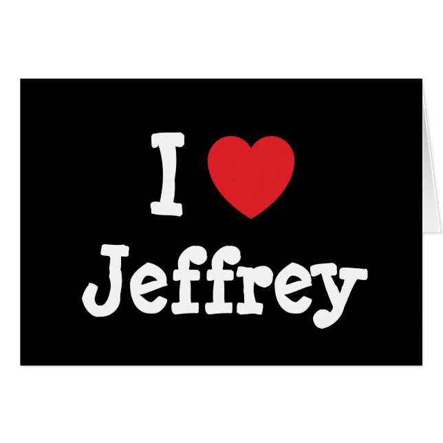 Ik hou van Jeffrey hart T-Shirt (Voorkant Horizontaal)