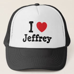 Ik hou van Jeffrey hart T-Shirt Trucker Pet