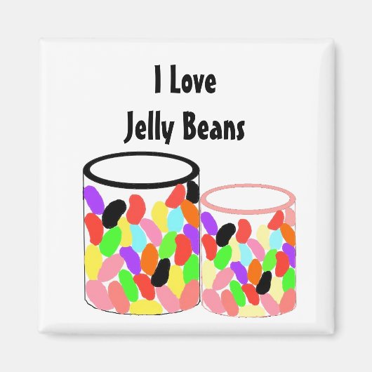 Ik hou van jelly beans magneet (Voorkant)