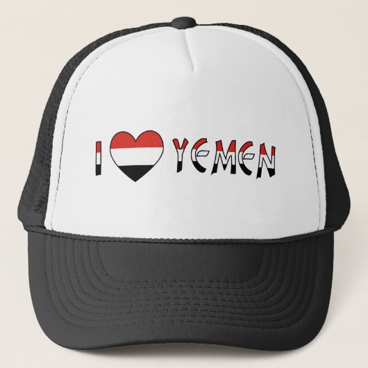 Ik hou van Jemen Trucker Pet (Voorkant)