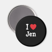 Ik hou van Jen hart T-shirt Magneet (Voorkant / Achterkant)