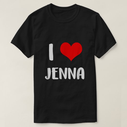 Ik hou van JENNA valentijn, sorry dames, hartbel T-shirt (Design voorkant)