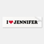 IK HOU VAN JENNIFER BUMPERSTICKER (Voorkant)