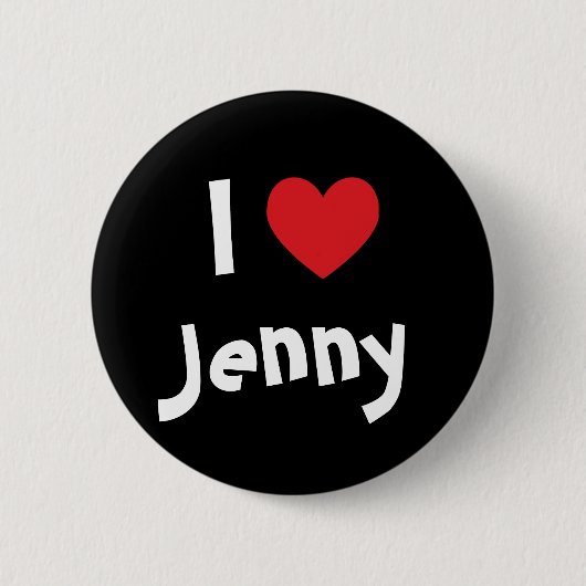 Ik hou van Jenny Ronde Button 5,7 Cm (Voorkant)