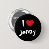 Ik hou van Jenny Ronde Button 5,7 Cm (Voorkant /achterkant)