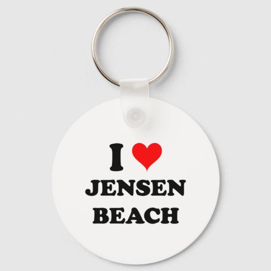 Ik hou van Jensen Beach Florida Sleutelhanger (Voorkant)