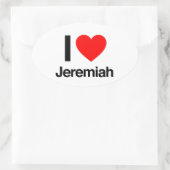 ik hou van jeremiah ovale sticker (Tas)