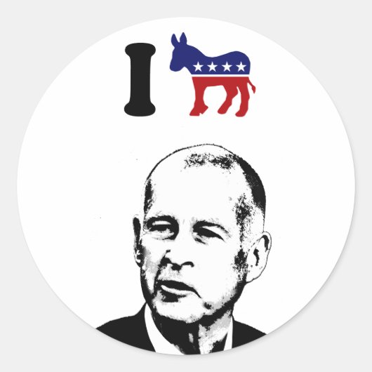 Ik hou van Jerry Brown Ronde Sticker (Voorkant)
