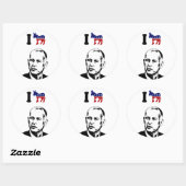 Ik hou van Jerry Brown Ronde Sticker (Vel)