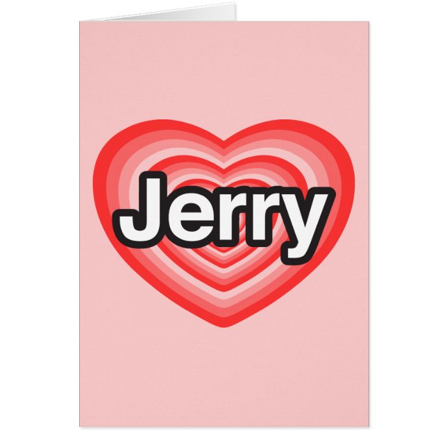 Ik hou van Jerry. Ik hou van je Jerry. Hart (Voorkant)