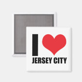 Ik hou van Jersey City Magneet (Voorkant / Achterkant)