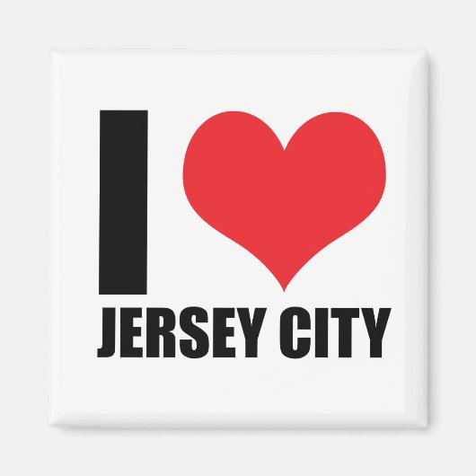 Ik hou van Jersey City Magneet (Voorkant)