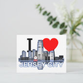 Ik hou van Jersey City skyline Briefkaart (Staand voorkant)