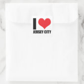 Ik hou van Jersey City Vierkante Sticker (Tas)