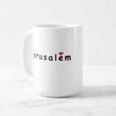 Ik hou van Jeruzalem Israël Koffiemok (Voorkant links)